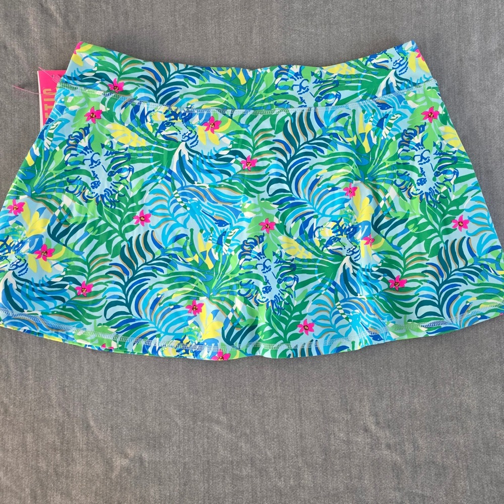 Lilly Pulitzer Luxletic‎ Aila Skort Womens XL Multi Via Parigi Tropical UPF 50+ - Picture 4 of 9
